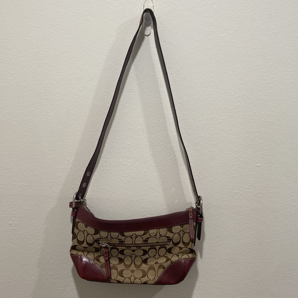 Coach Crossbody Purse Brown Monogram - Picture 2 of 10